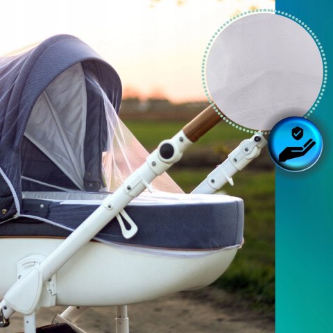 AKUKU Moskitiera do każdego wózka Uniwersalna siatka ochronna na owady