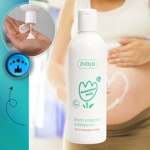 Krem na rozstępy w ciąży Balsam Elastyczność Nawilżenie Zapobiega Rozstępom