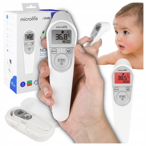 Termometr Bezdotykowy Microlife NC200 Elektroniczny Precyzyjny Wyświetlacz LED Termometr Bezdotykowy Microlife NC200 Elektroniczny Precyzyjny Wyświetlacz LED